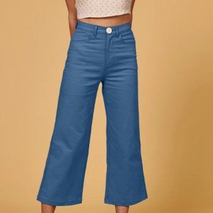 Whimsy + Row Navy Flora pant. Size Large/10